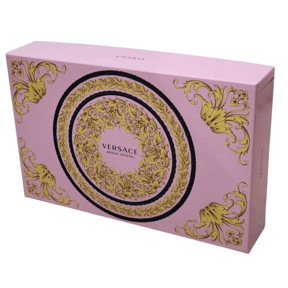 VERSACE Bright Crystal EMPTY Authentic Large Pink Gift Box 13,5" x 8,5 x 3" - Picture 1 of 9